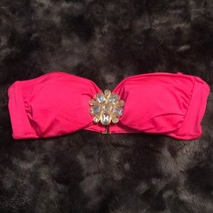HOT pink jewel Victoria secret bikini top